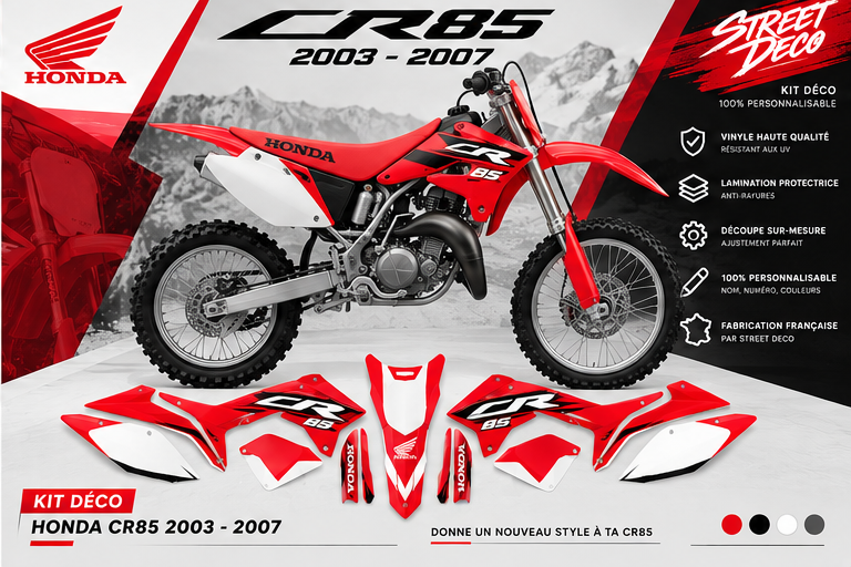 Kit déco Honda CR85 2003-2007 - STREET DECO