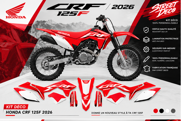 Kit déco Honda CRF125F 2026 - STREET DECO