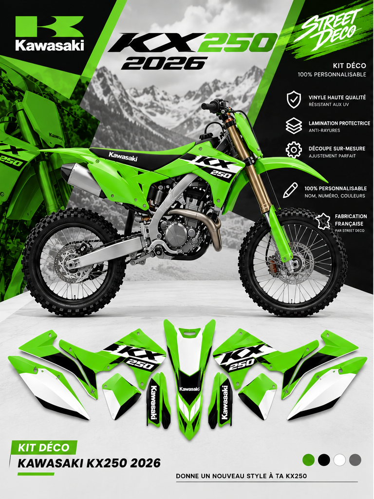 Kit déco Kawasaki KX250 2026 - STREET DECO